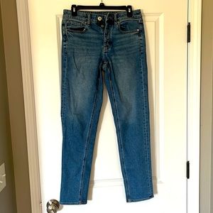 American Eagle jeans, size 4 long, stretch, button fly